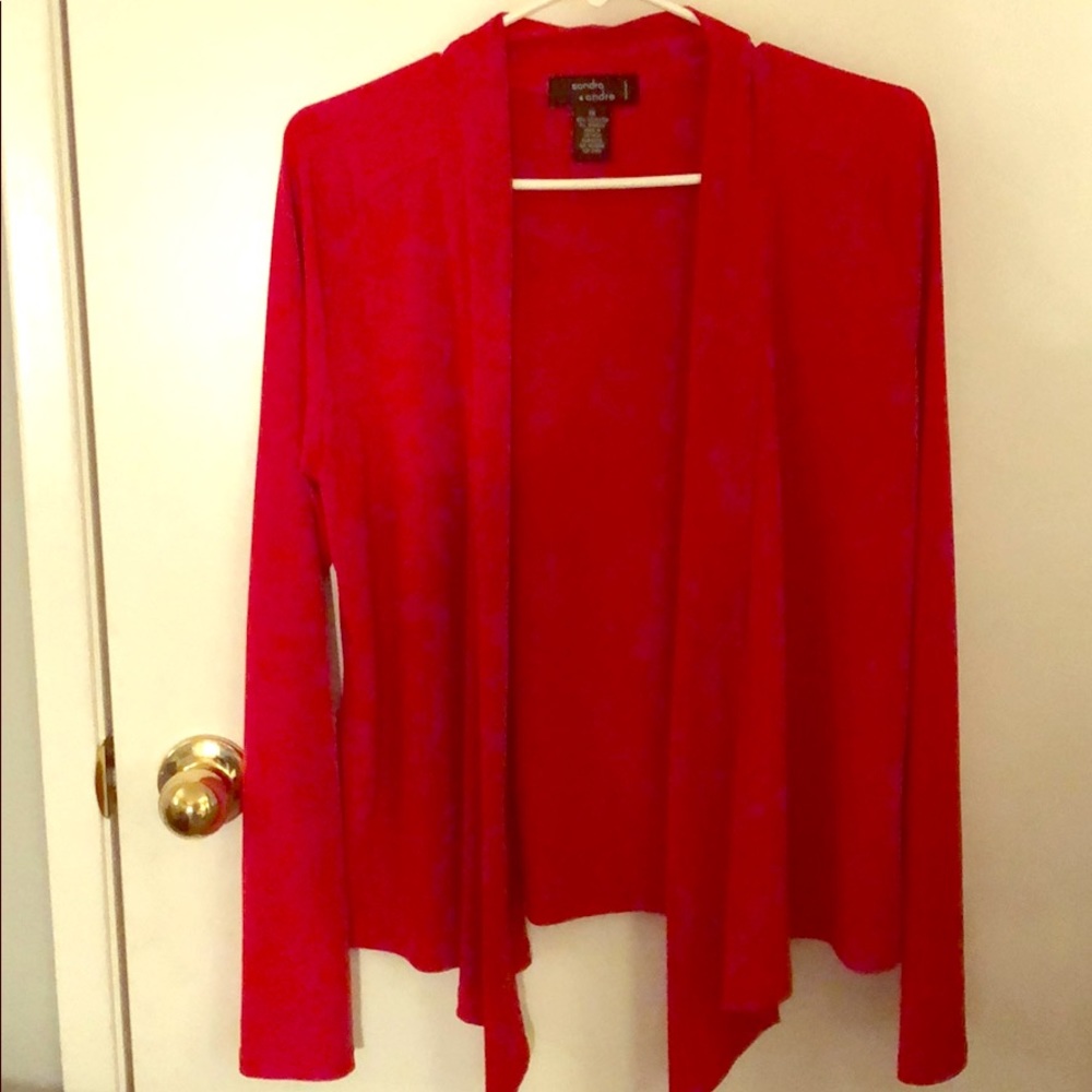 4/$20 Sandra and Andre red cardigan size 1X #69